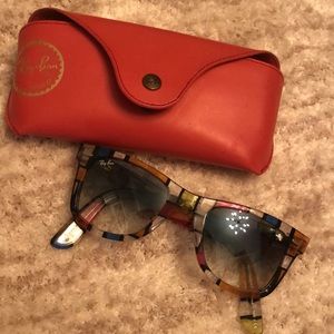 color block ray bans